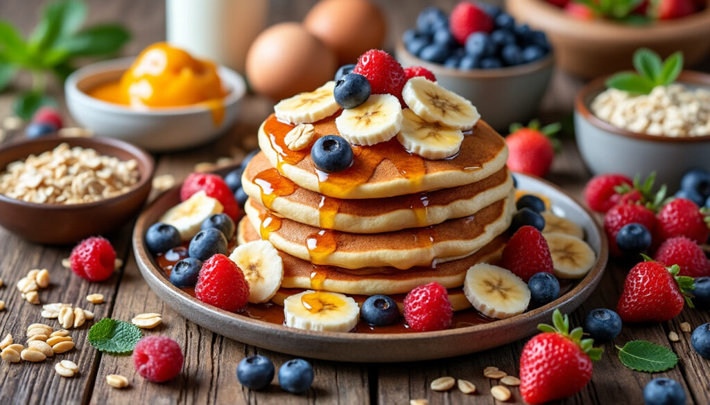 découvrez une recette de pancake protéiné rapide et facile, parfaite pour tous les goûts. un petit-déjeuner sain et délicieux à préparer en un rien de temps !